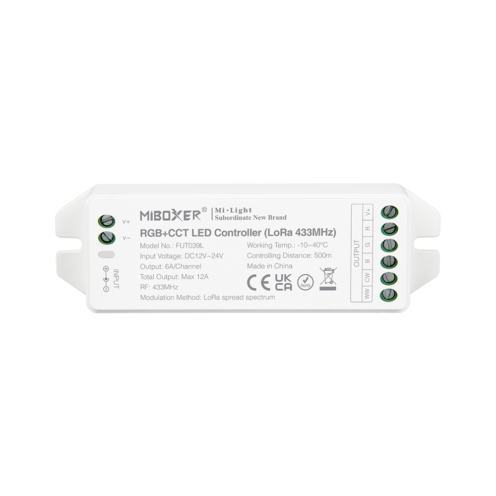 FUT039L DC12~24V RGB+CCT LED Controller FUT039L DC12~24V RGB+CCT LED Controller
